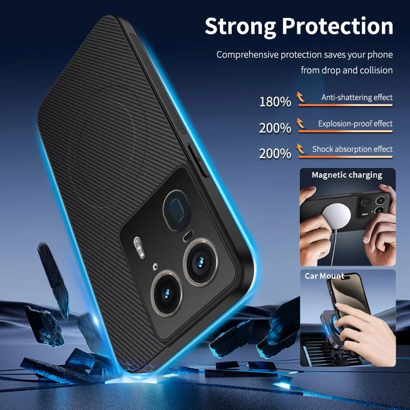 Carbon Fiber Pattern PU Silicone Phone Case For MOTO Edge 50 Fusion Pro Ultra Neo Magnet Wireless Charging Soft Back Cover Cases