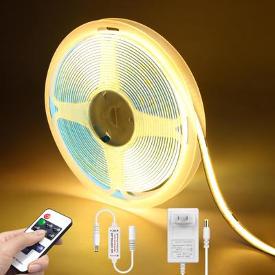 DC 12V COB Led Streifen Licht Bar RF Dimmbare Hintergrundbeleuchtung Lampe Band Für Küche Schrank Auto Dekor Mit EU Stecker
