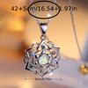 925 Sterling Silver Lotus Necklace Opal Pendant Yoga Lotus Jewelry for Women