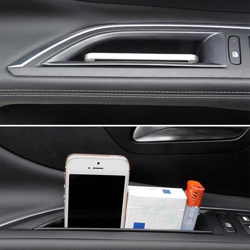 2Pcs For Peugeot 3008 3008GT 4008 5008 2016-2020 Car Door Handle Armrest Storage Box Container Holder Tray Auto Accessories