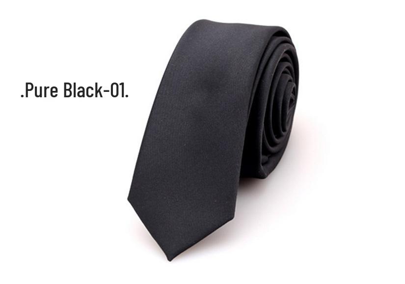 New Fashion Casual Men s Polyester Silk Plain Flat Tie