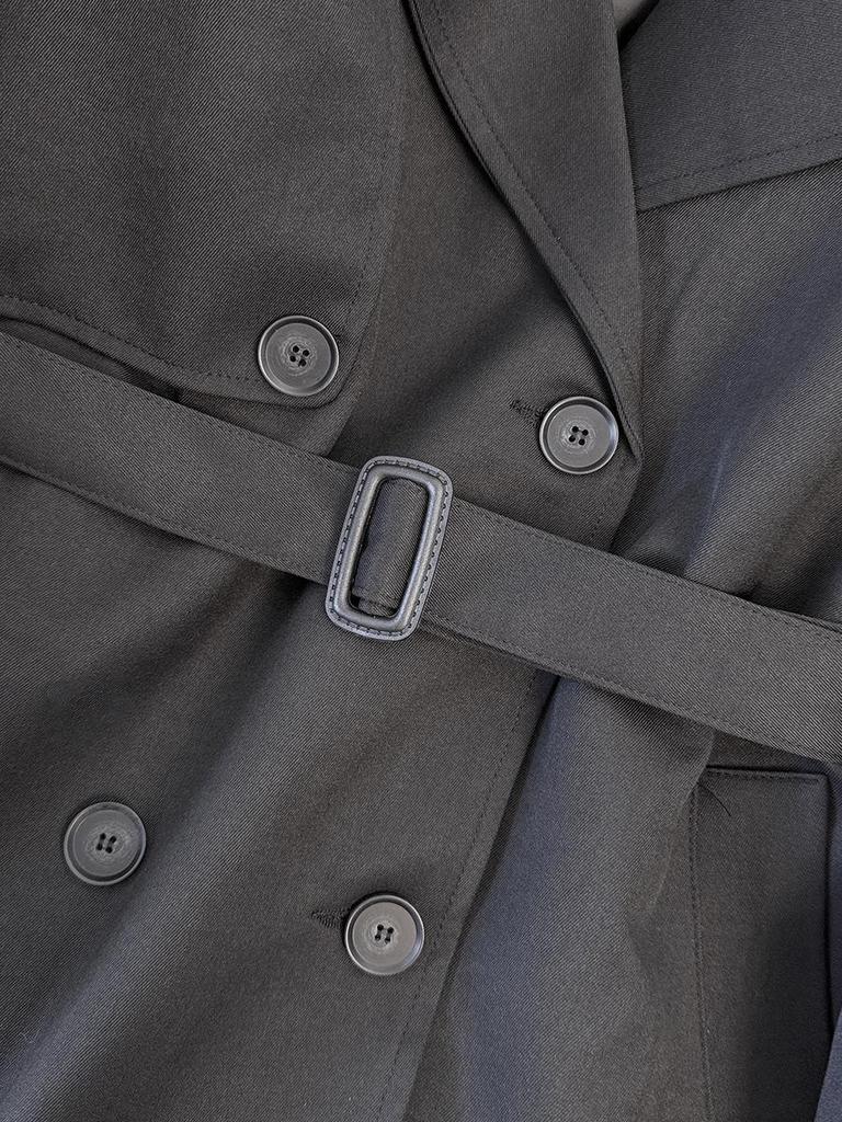 Plus Size British Style Mid-Length Trench Coat for Women, Waist-Cinched for a High-End Feel, Fits 130-350 lbs, Spring to Winter Fashion.