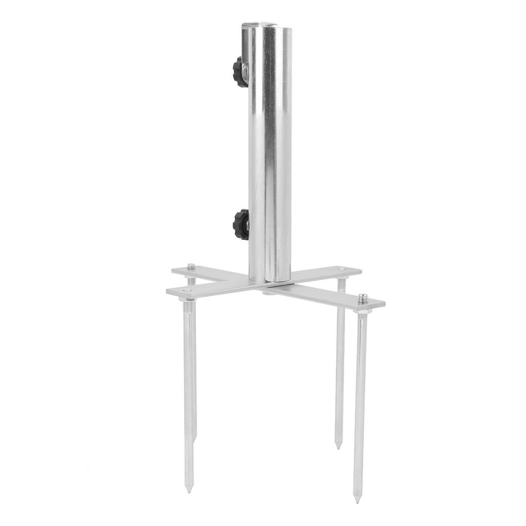 Patio Umbrella Stand Adjustable Umbrella Inground Stainless Steel Stand with 4 Spikes for Park Beach Garden