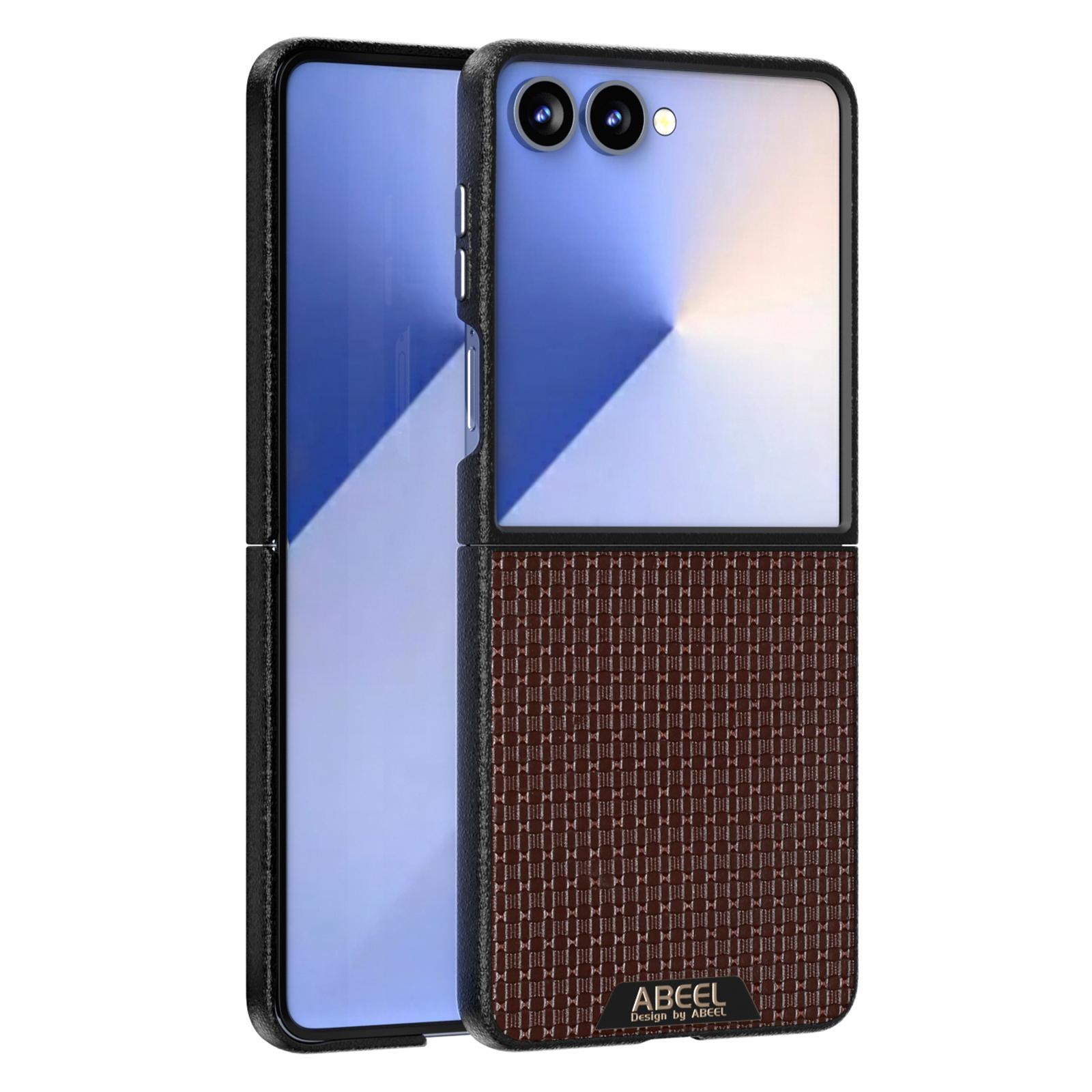 

ABEEL For Samsung Galaxy Z Flip7 5G Magnetic Case Textured Micro-Embossing Back Cover D