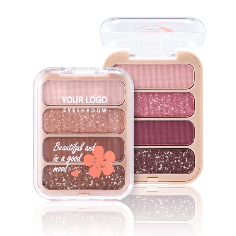 Farbiges Make-up, matter Lidschatten, Quad-Platte, Bühnen-Make-up-Lidschatten, wasserfest, schweißfest, langlebiger Lidschatten
