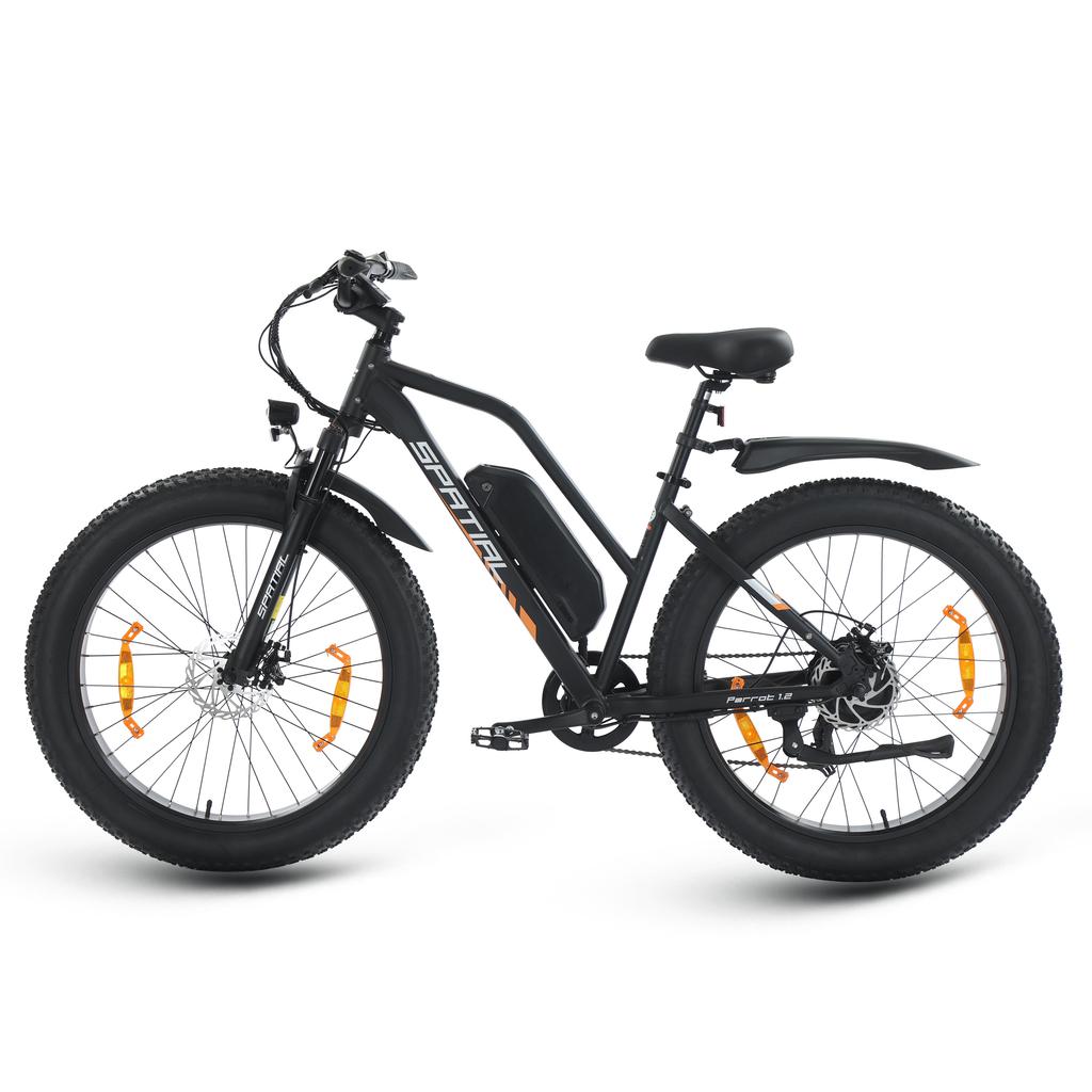 SPATIAL Parrot Bicicletta Elettrica da Donna All-Terrain Motore 250W Batteria 48V13AH Bicicletta Elettrica da Passeggio all'Aperto Bici Elettrica da Montagna Off-Road da 26 Pollici