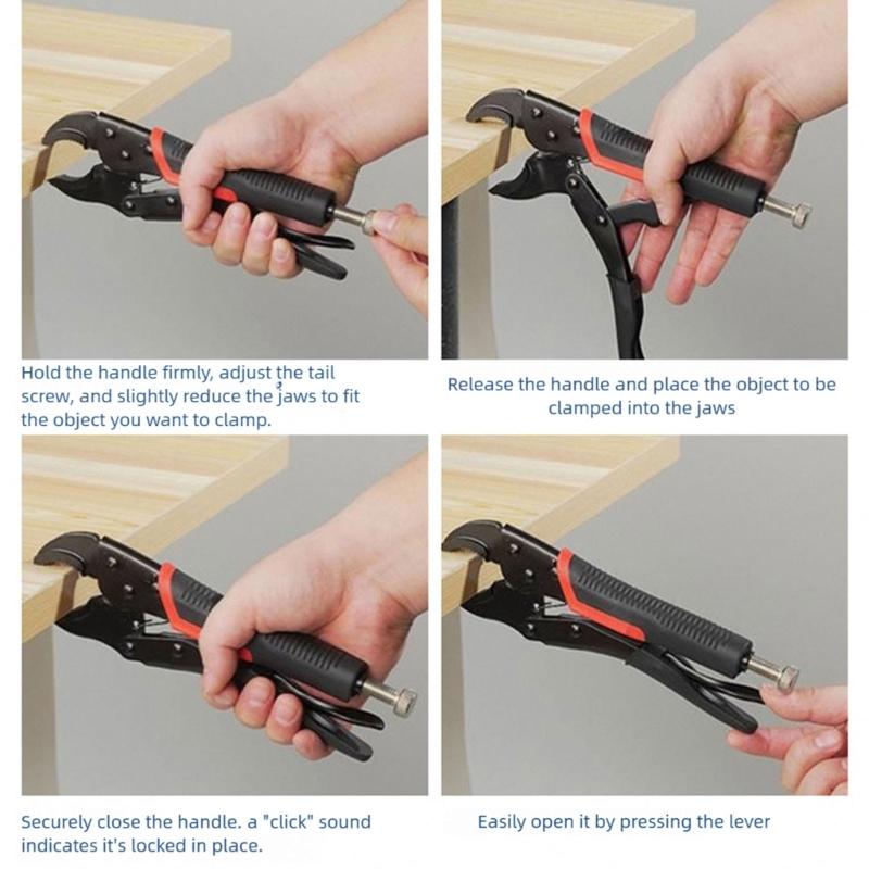 Quality Carbon Steel Locking Clamp Pliers With Accurate Teeth And Rolled Screw For Secure Fastening Industrial Projects