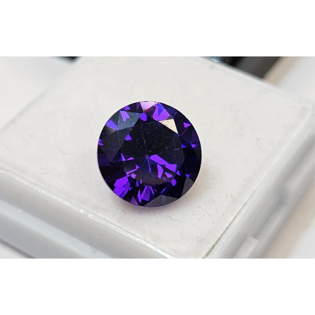 Beautiful Natural Purple Zircon & Stud Making 7 Ct Round Cut Loose Gemstone