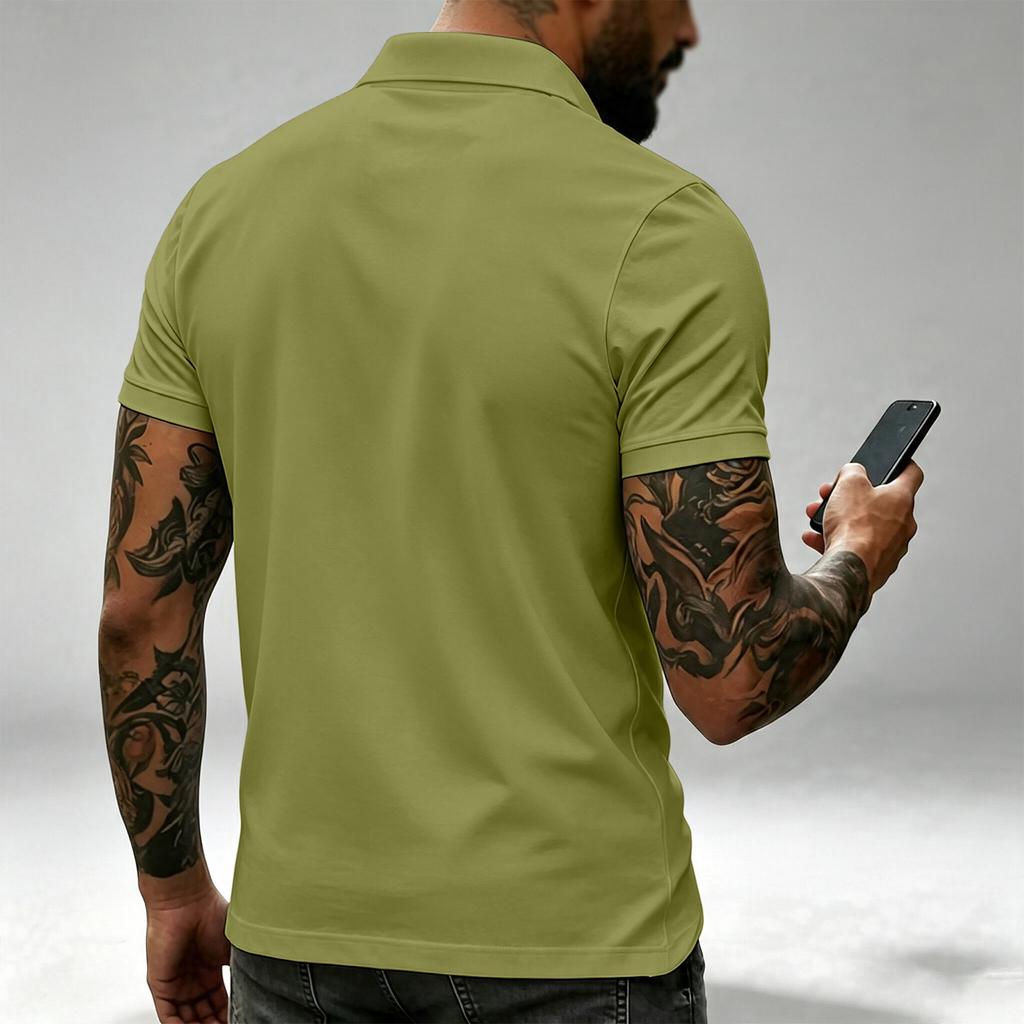Men's Color Short Sleeve T-Shirt Casual Loose Fit Breathable Tee