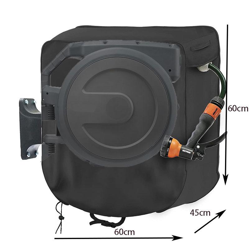 210D Oxford Waterproof Wall Mounted Retractable Hose Reel Protective Cover for Outdoor Garden Sun Protection Cover 60X45X60Cm