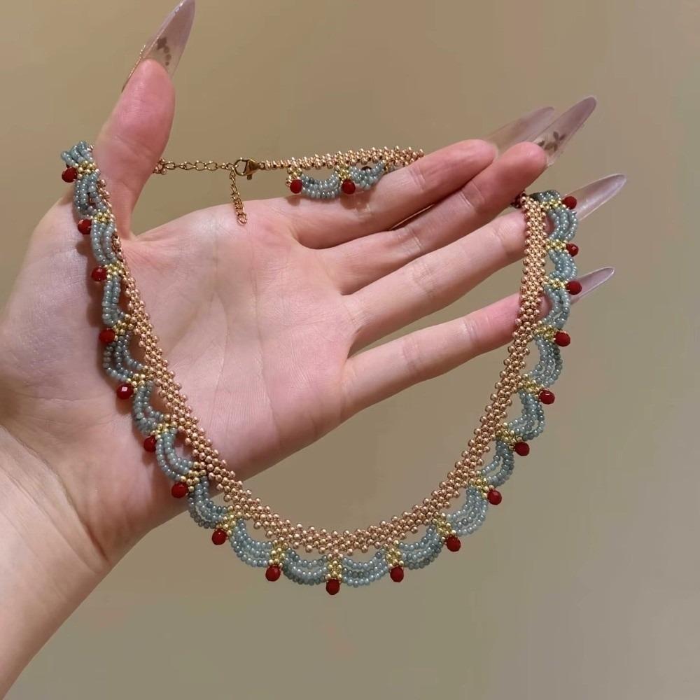 Beaded Design Bead Necklace Lace Lace Necklace New Chinese Style Necklace For Women Gift