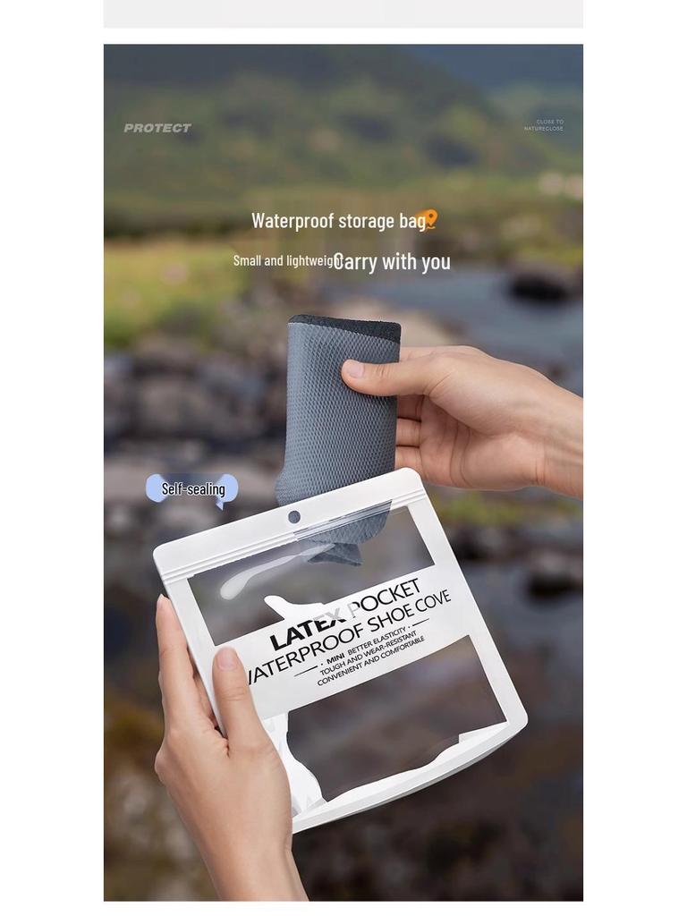 Unisex Waterproof Non-Slip Shoe Covers - Durable and Portable Silicone Rain Boots for Rainy Days, Available for Adults and Children