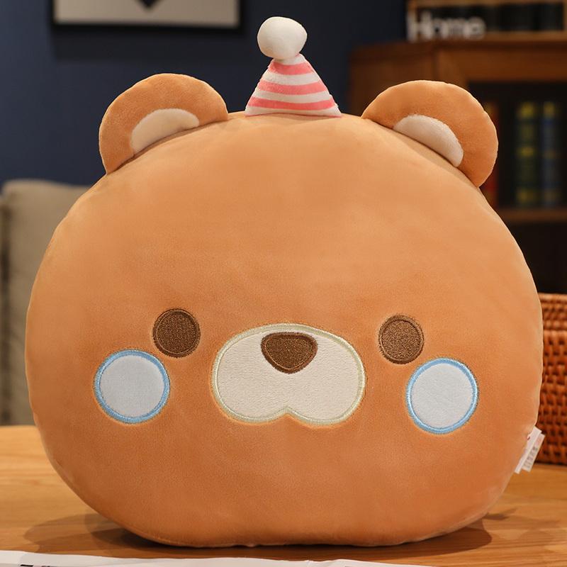 30cm Cartoon Tier Plüsch Kleines Kissen Hände Warm Halter Daunenbaumwolle Weich Katze Pinguin Dinosaurier Ente Bär Plüschtier Peluche Geschenk