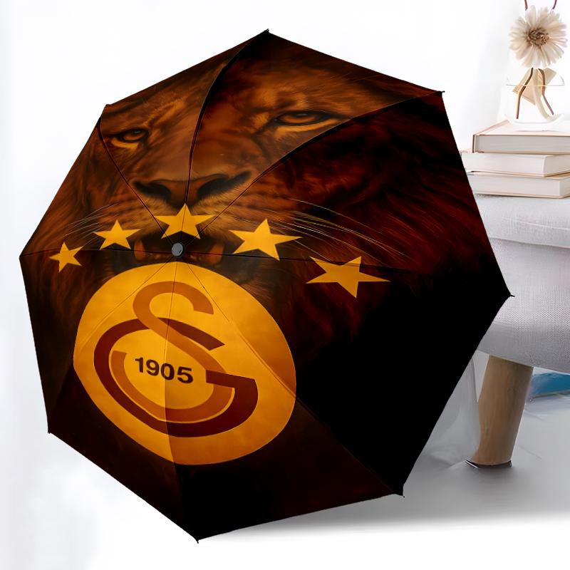 Printed Galatasaray S .KPrinted Folding Umbrella,Outdoor,Leisure,And Travel Umbrella,Durable Umbrella Fabric,Birthday And Holiday Gift