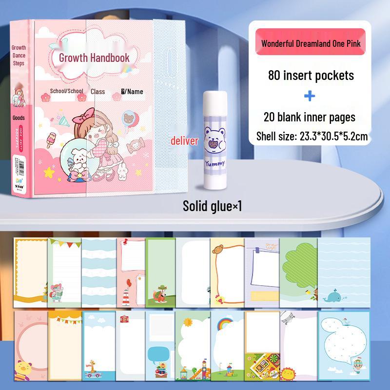 Children's Loose-Leaf Memory Book: Growth Record, Artworks, Photos & Kindergarten Keepsakes
