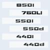 New Glossy Black 3D Letters Numbers M850i M760Li M550d M550i M440d M440i V12 Emblem for 8 7 5 4 Series Car Trunk Sticker