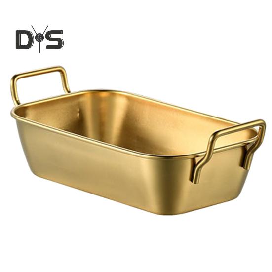 

Екологічно чиста бінауральна тарілка для закусок, яку легко мити, інноваційна тарілка для обіду, зручна для використання L золотистий