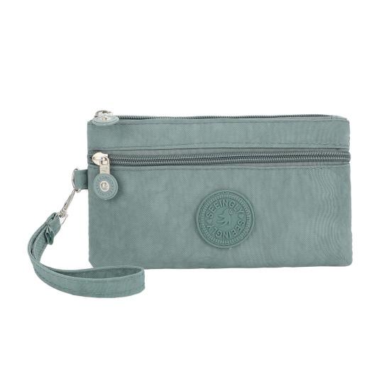 Кошелек для мелочи Гладкая молния Несколько отделений Маленький кошелек Минималистичный дизайн Ключи Карты Чехол для мобильного телефона морской синий