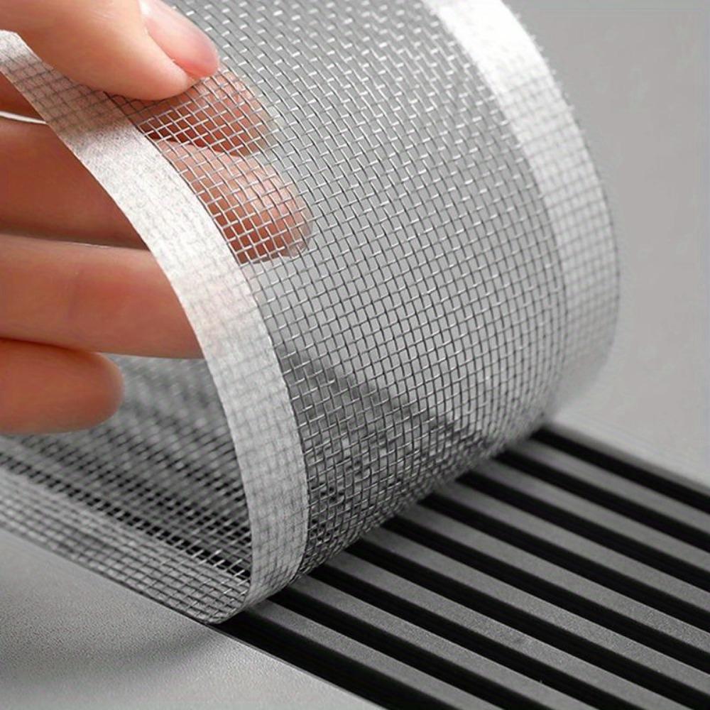 1 Roll 196.85inch Cutable Shower Drain Hair Catcher, Self-Adhesive Floor Drain Stickers, Disposable Mesh Sink Strainer Filter For Bathroom
