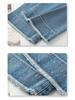 Women's Light-Colored Wide-Leg Jeans, Spring & Autumn 2025, Slimming Loose Fit for Pear-Shaped Bodies, Straight-Leg Nine-Point Pants
