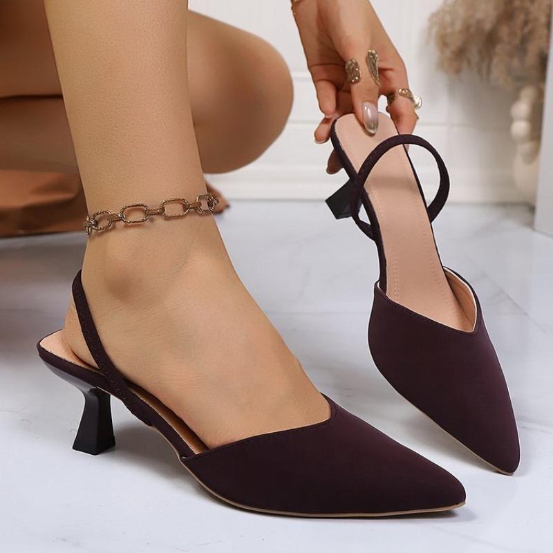 Mode Damen Spitz zulaufende Pumps Sommer Hohe Absätze Sandalen Hoher Absatz Zum Hineinschlüpfen Bequeme Absätze Elegante Bequeme Damenschuhe