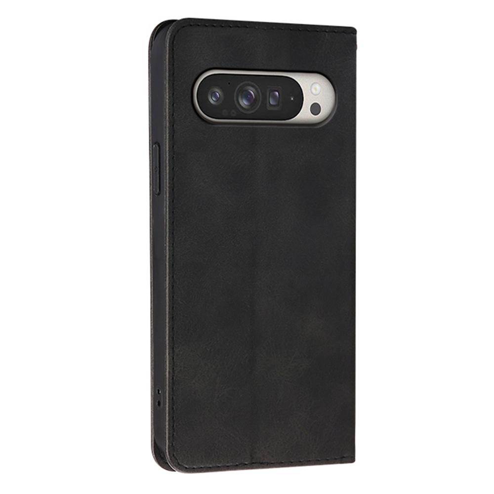 For Google Pixel 9 Pro XL Case Wallet Calf Texture Leather Phone Cover with Hidden Magnetic Closure
