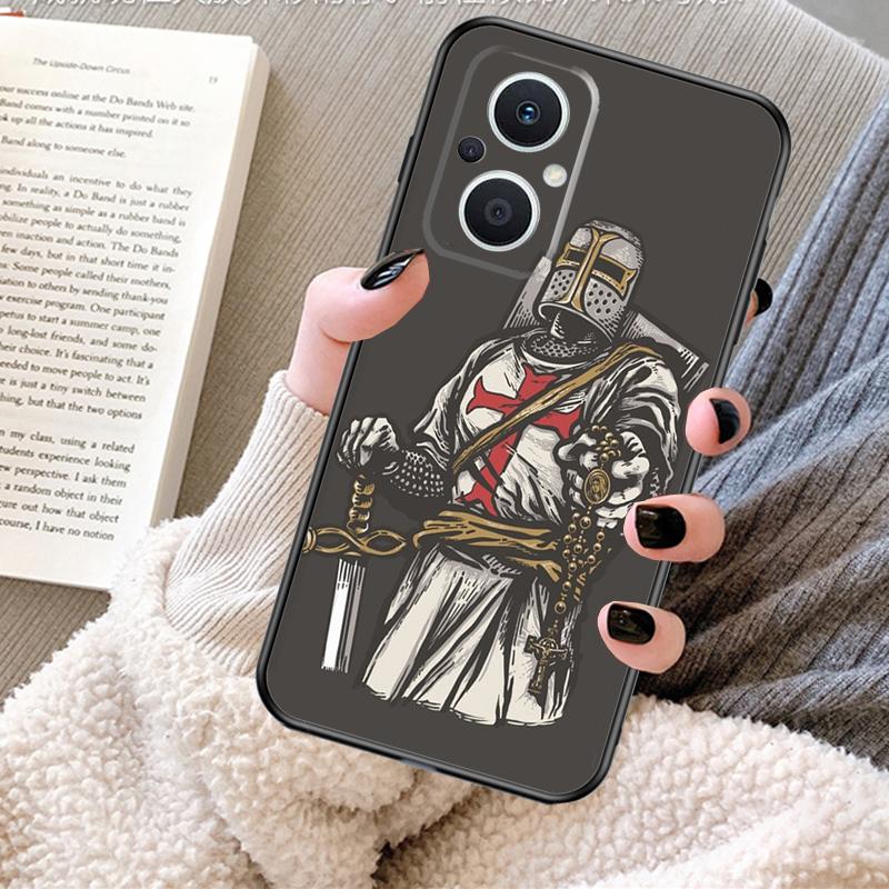 Templar Knight Case For OPPO Reno 11F 11 12 13 F 8T 7 8 10 Pro OPPO Find X8 X6 Pro X3 X5 Lite Cover Fundas