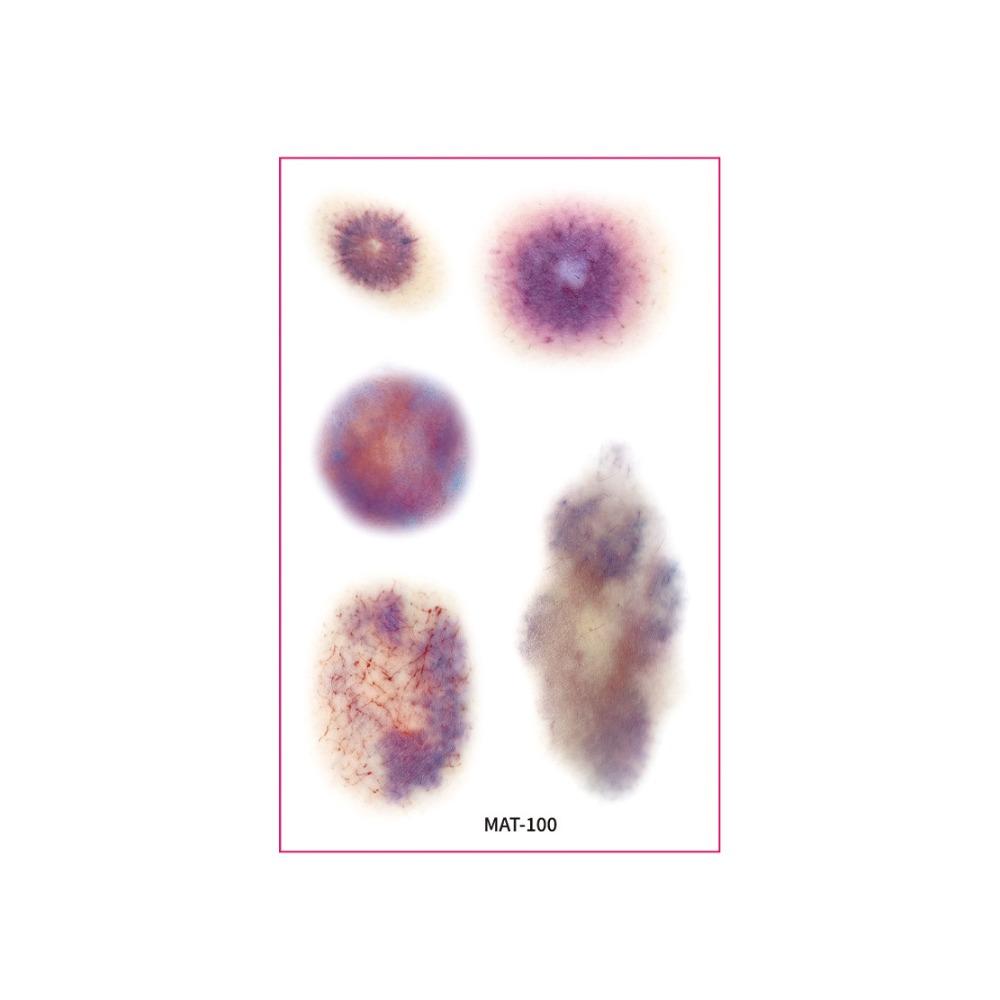 Sweatproof Bruise Scab Scar Tattoo Sticker Waterproof Zombie Cosplay Props Festival Carnival