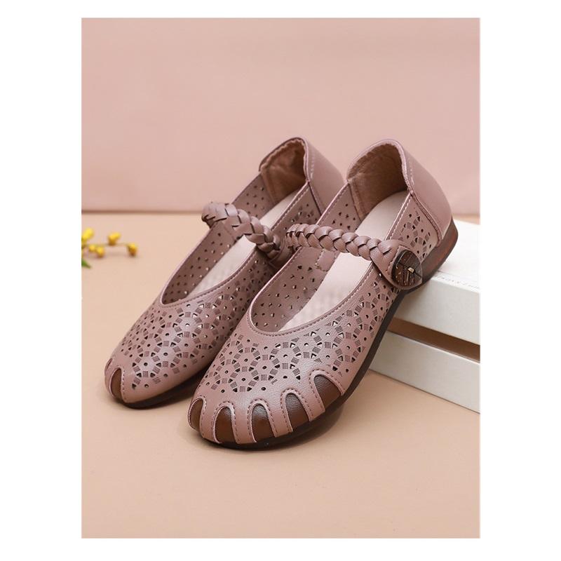 Summer Hollow Soft Sole Soft Leather Sandals