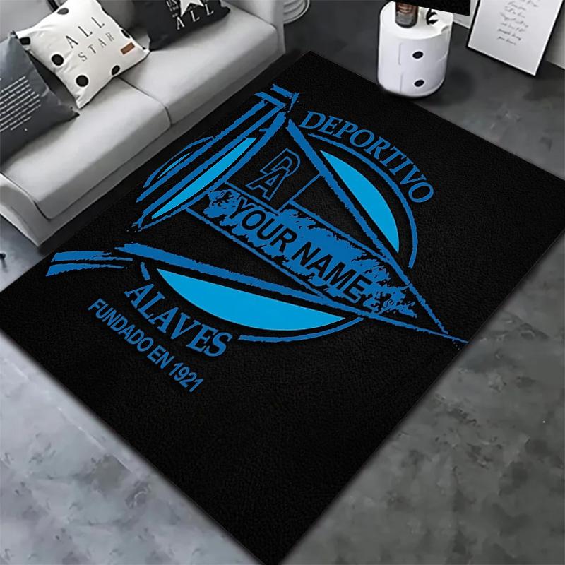 Deportivo Alaves Crest Custom Name Carpet Rug For Living Room Bedroom Home Sofa Decoration Kids Play Nonslip Floor Mat