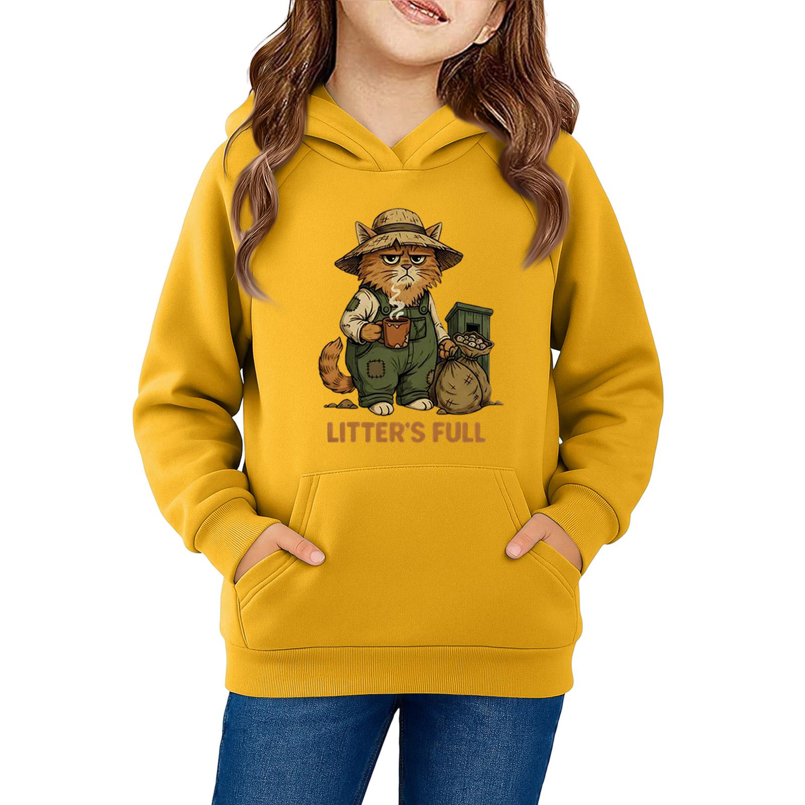 

Толстовки для девочек-подростков, толстовки с длинным рукавом, пуловер с завязками, симпатичная толстовка большого размера 160 жёлтый