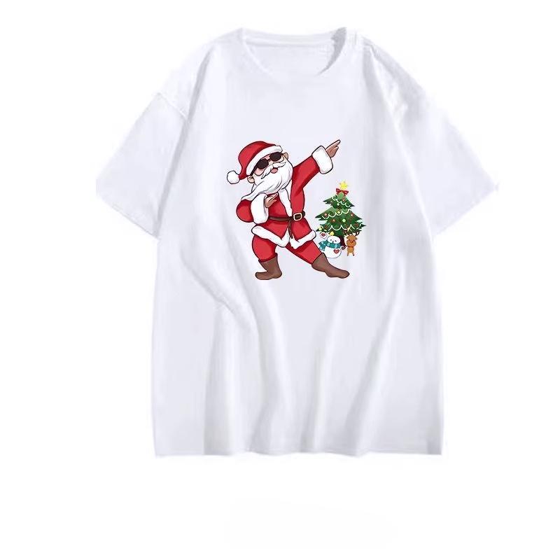 

Funny Red Christmas Theme Santa Claus ShortSleeve TShirt 2026 Stylish Christmas Reindeer Top for Auspicious Year Aesthetic Top S