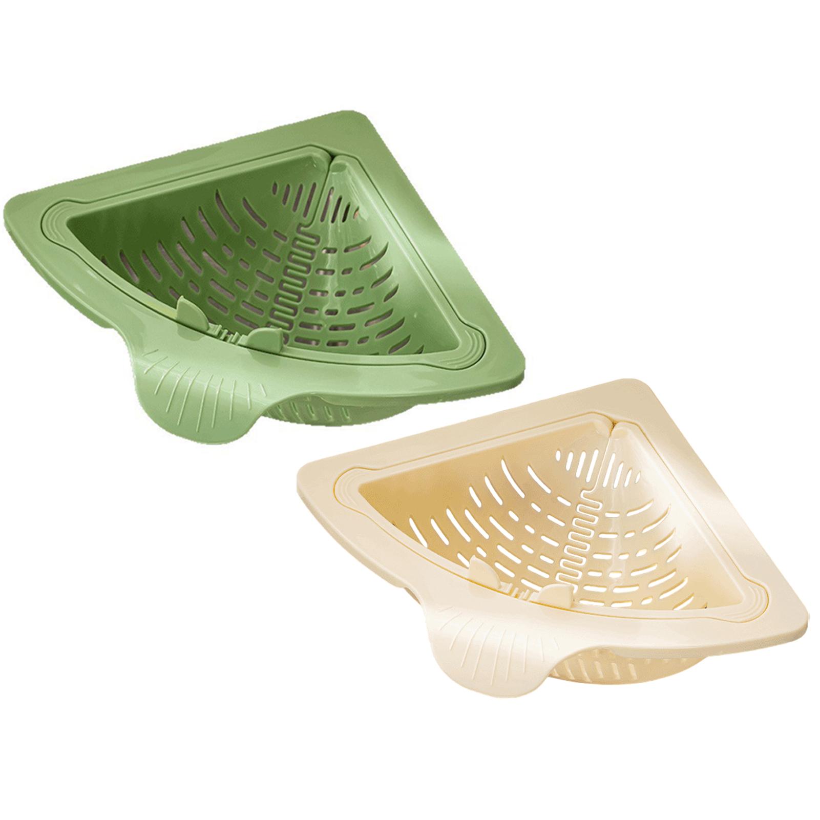 2PCS/SET Space-Saving Magnetic Sink Corner Rack Equipped With Porous Drainage Base Made Of ABS Equipped Magnetic Base