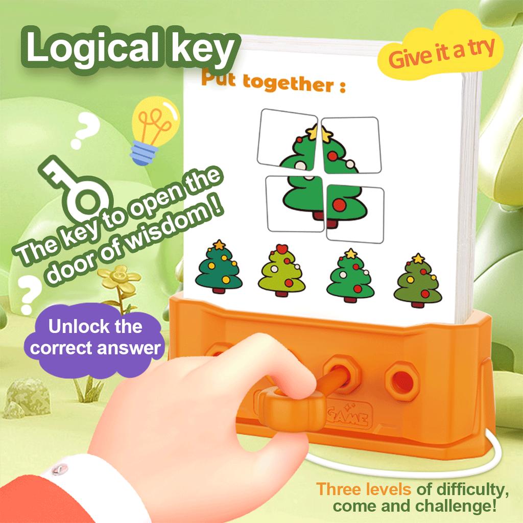Logic Key Unlock Kids Toy Montessori Early Learning Color Recognition Math Skills Logic Training 80 Levels Birthday Gifts