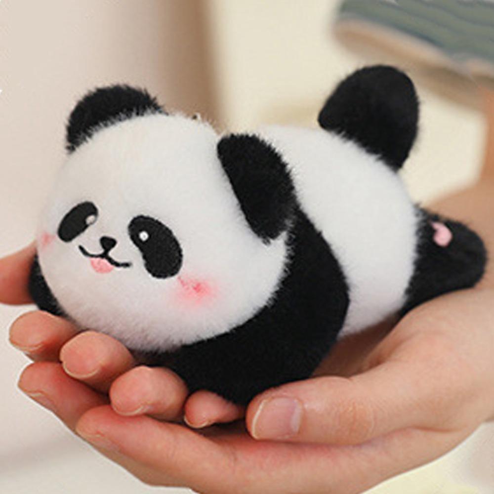 Stuffed Panda Doll Pendant Rotating Tail Raccoon Plush Keyring Panda Plush Keychain  Best Gifts