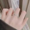 Korean Fashion S925 Sterling Silver Zircon Open Ring for Women