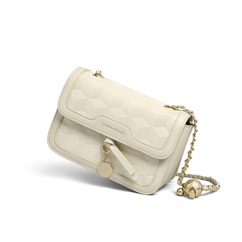 Women's Bag Cowhide Chain Bag Versatile Crossbody Bag Small Square Bag Birthday Gift for Girlfriend Wife Practical Bags