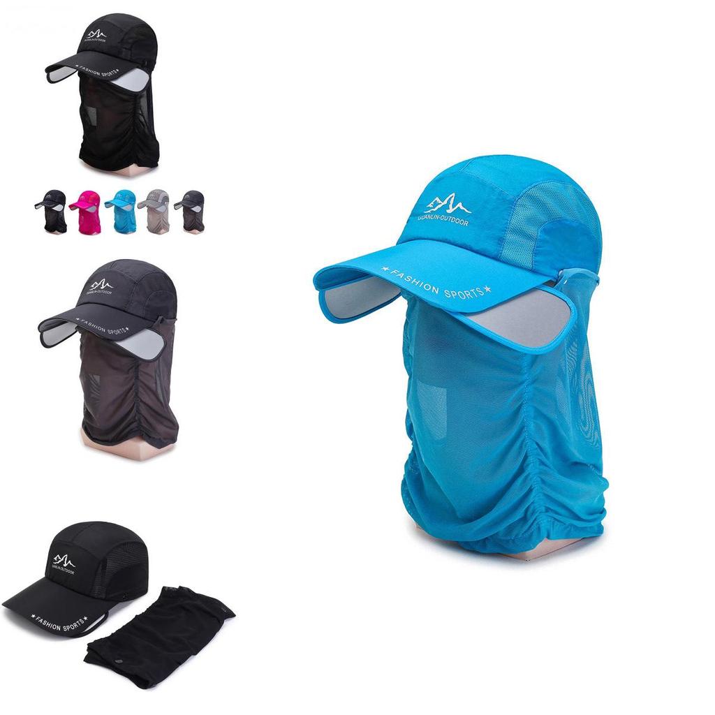 Quick Dry Breathable Wide Brim Baseball Cap For Sun Protection In Black Deep Blue Dark Gray Lake Blue Pink Light Gray