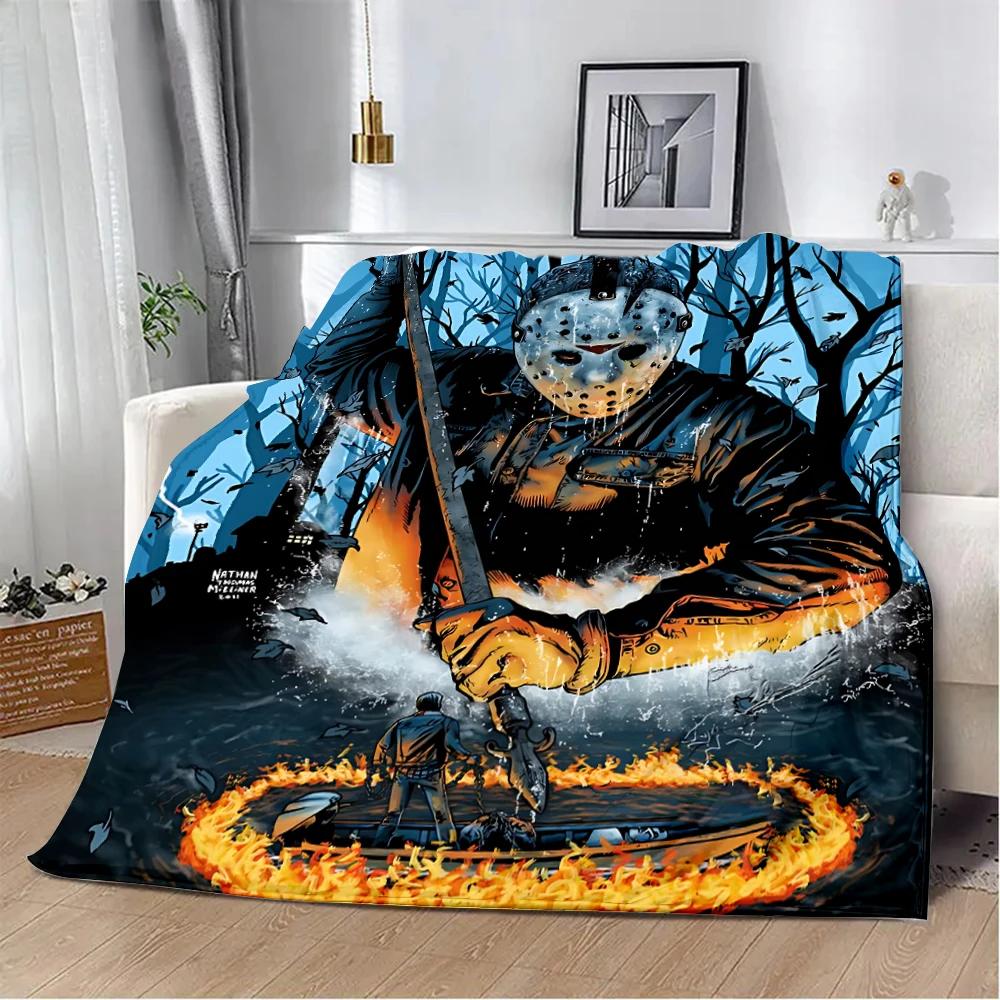 Horror Movie Halloween Printed Blanket Picnic Warm Soft Comfortable for Home Travel Bed Birthday Gift