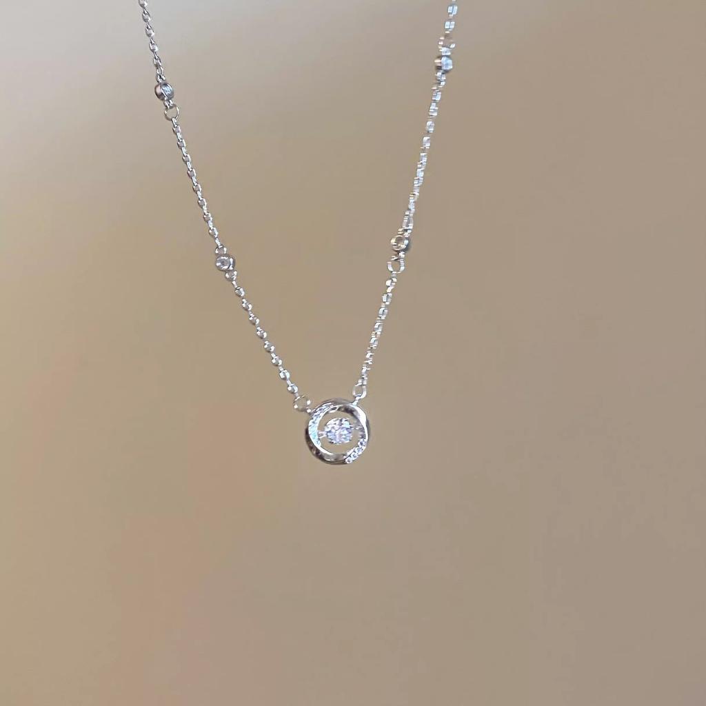 Exquisite ring pendant necklace summer sense niche light luxury collarbone chain super fairy neck chain tide