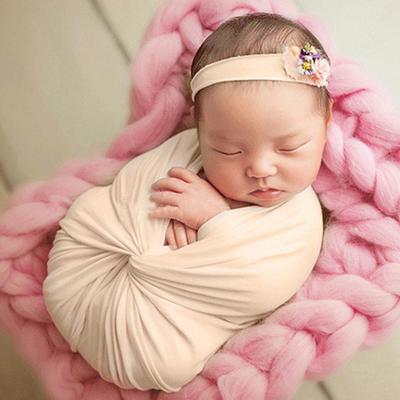 Neugeborenen-Fotografie Requisiten Decke Requisiten Baby Foto Wickeltuch Wickeltücher Milchiger Napped Baumwolle Dehnbar Wickeltücher Foto-Shooting Kulisse