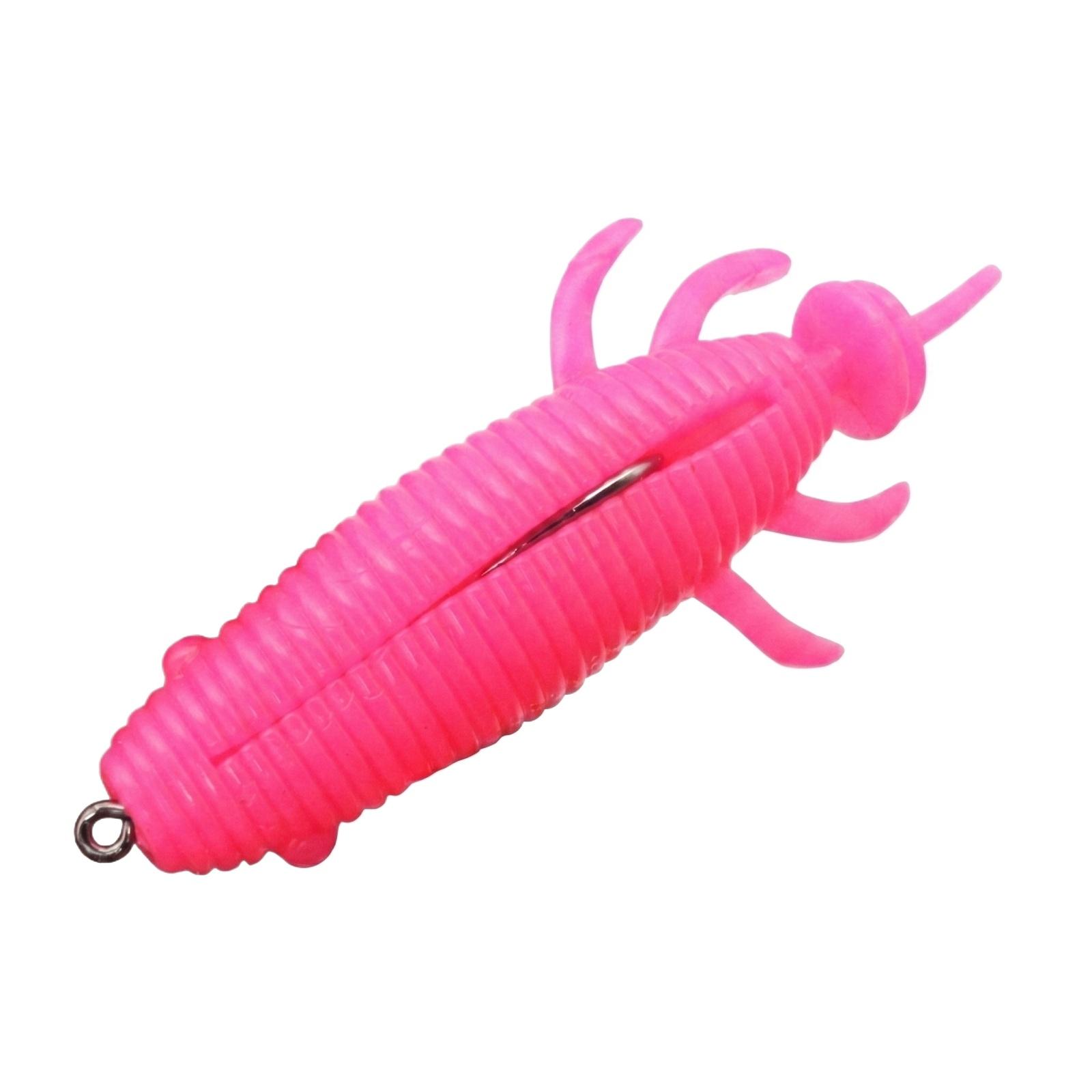 

8cm Floating Soft Worm with Crank Hook Fishing one size