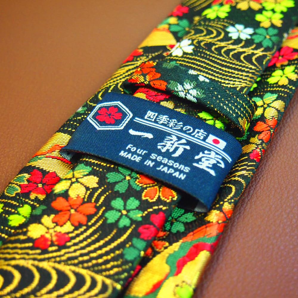 Höchste Qualität, japanisches Muster, Gold, speziell hergestellt in Nishijin, perfekt für Hochzeiten, Gold [Shikisai Shop], Krawatte, Brokat, Orchidee, Stück, Japan,