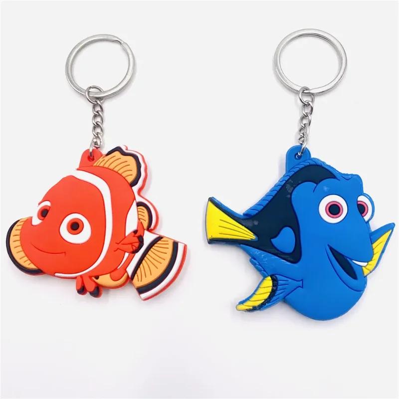 Porte-clés Dessin animé DSN Pixar Le Monde de Nemo Kawaii Dory Nemo Porte-clés Double Face Pendentif Sac à Dos Accessoires de Sac Porte-clés de Voiture