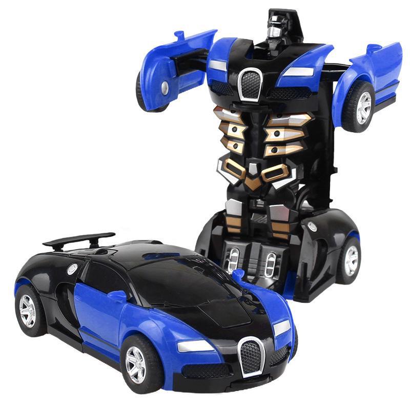 Popular Children's Deformed Toy Robot and Car Set for Educational Play At Street Markets and Night Stalls.