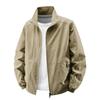 Men's 2025 Plus Size Thin Casual Jacket - Breathable Stand Collar for Spring & Autumn
