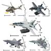 Non-Toxic 1/72 F14 F35 Supersonic Fighter Modern Military Building Blocks Ah64 Apache Gunships Puzzle Assembly Model Collection Toys