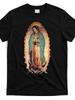 Catholic Religious T-Shirt - Our Lady of Guadalupe & Bible Scripture Cross Shirt, Short Sleeve Faith