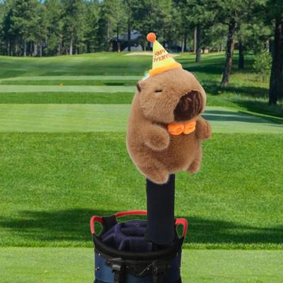 Yousheng Peluche Capybara Housse de Tête de Club de Golf Animal en Peluche Poupée Protection de Tête de Bois Driver de Golf Housse Accessoires de Golf Hommes Femmes Cadeau Golfeur