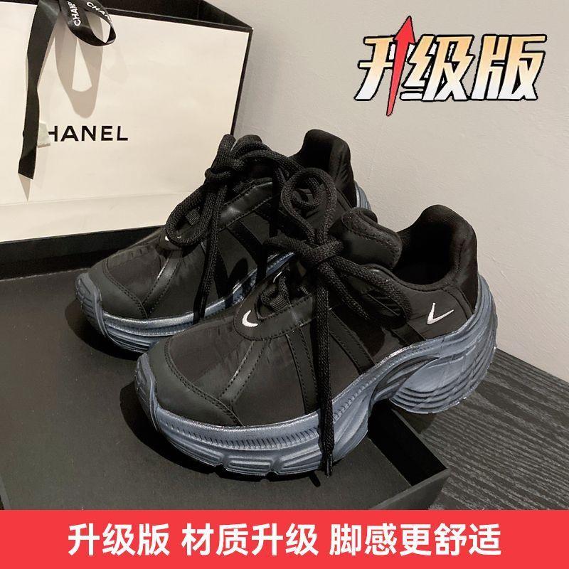 Autumn new women's shoes heightened 6CM breathable soft sole star versatile temperament casual sports shoes